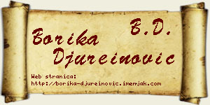Borika Đureinović vizit kartica